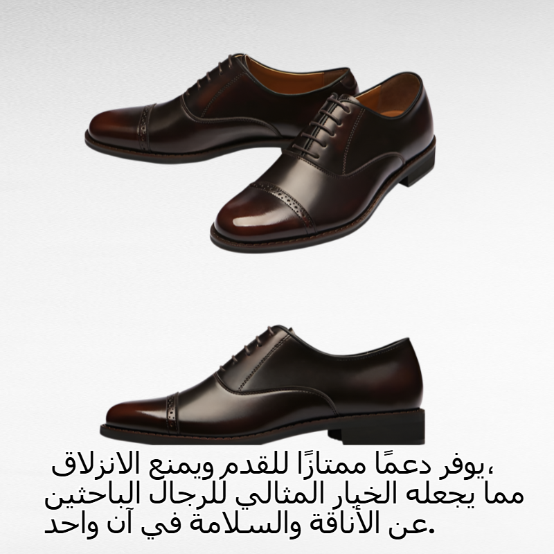 حذاء جلد رجالي للأعمال بنعل ناعم، ثلاث وصلات، أسود، مناسب للمقابلات والتصوير، كاجوال للشباب