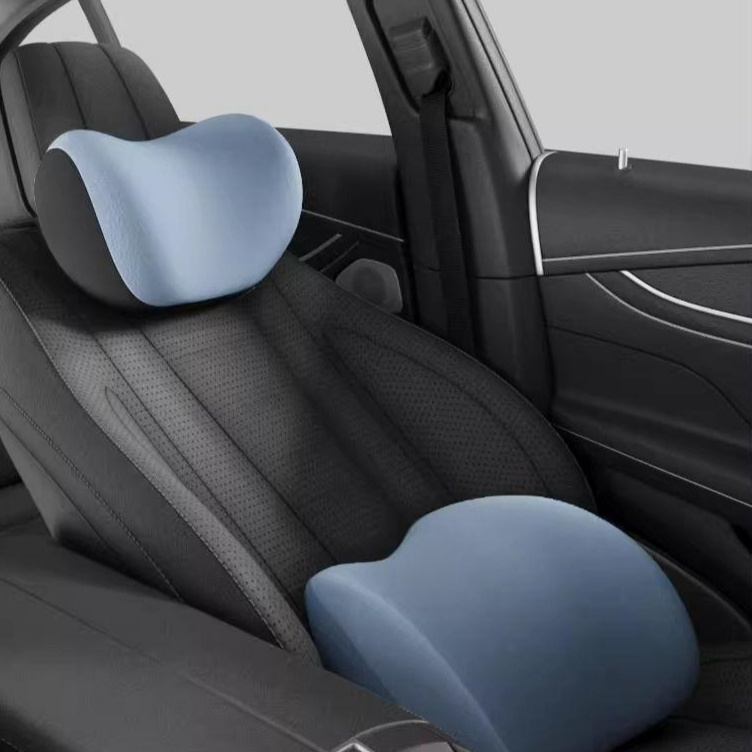 Almohada de respaldo lumbar de espuma viscoelástica para asiento de coche