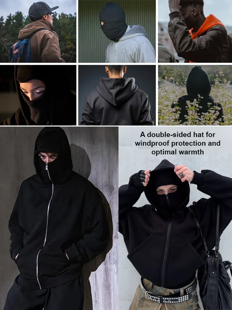 Zip-Up Sports Hooded Outerwear