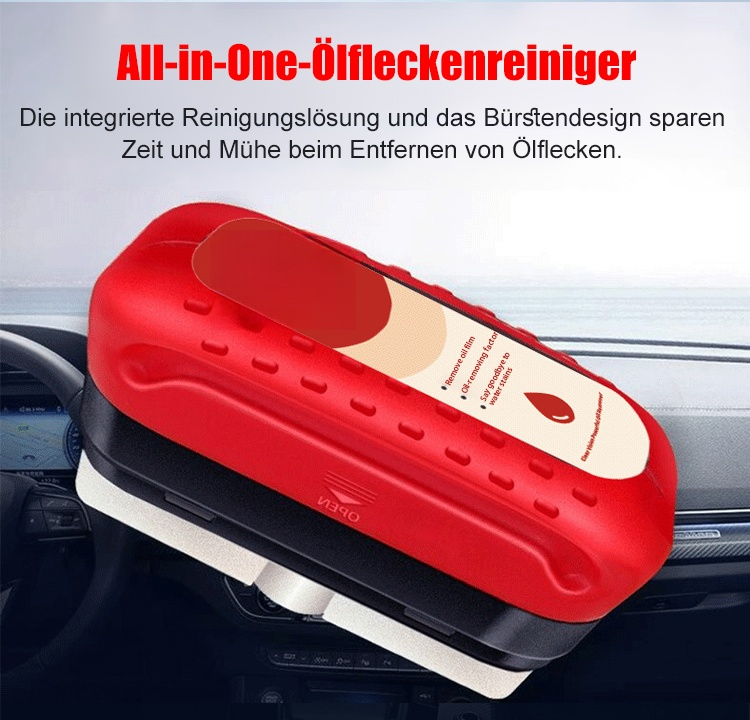 Kraftvoller Ölfilmentferner Reinigungsschwamm im Einsatz