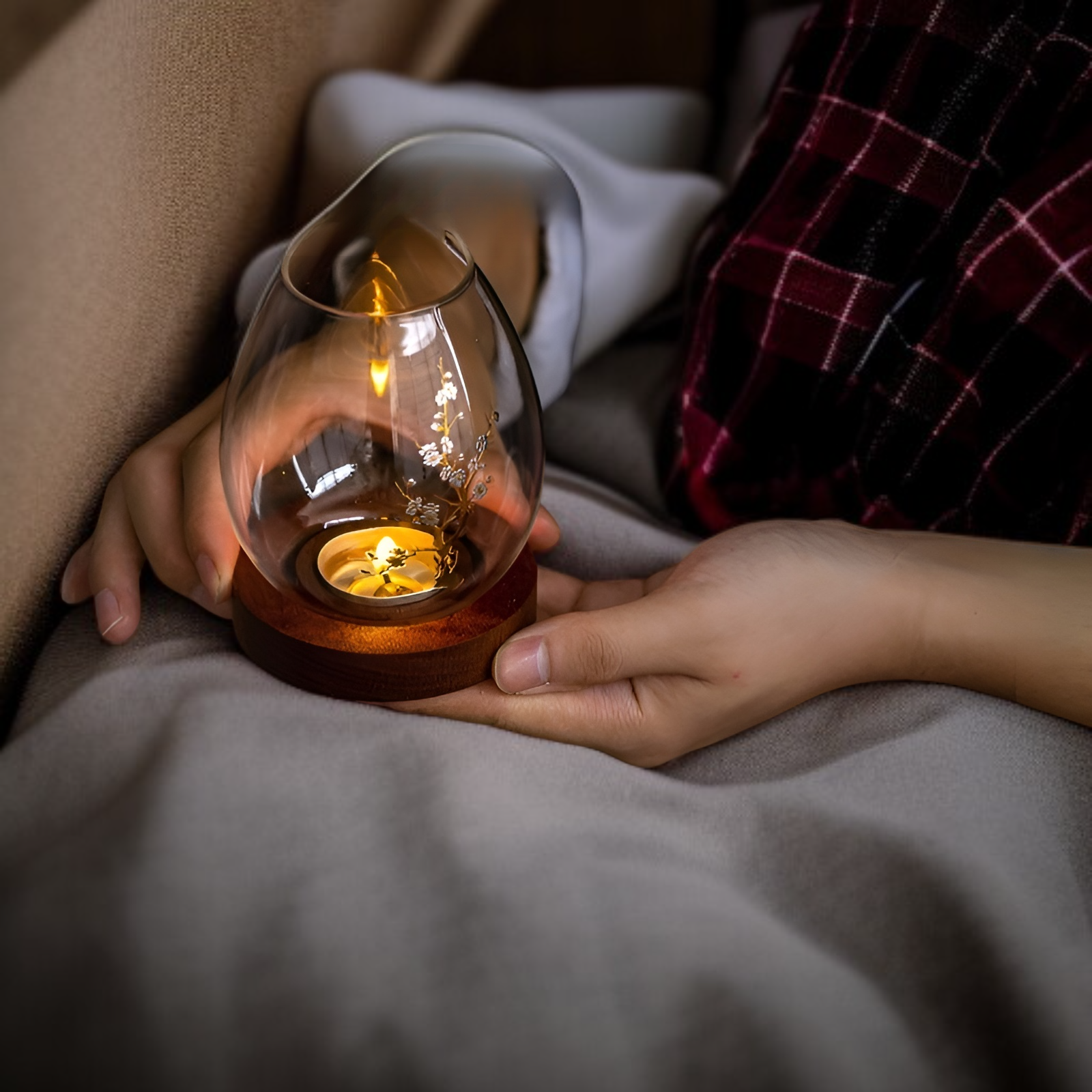 Transparente Kerzenhalter aus Glas