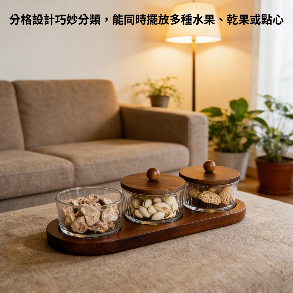 多功能分格玻璃果盤