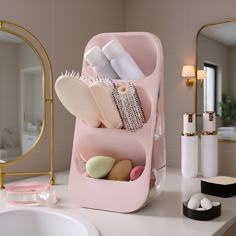 Three-layer compartmentalized storage box