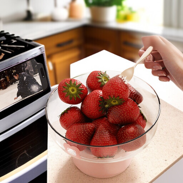 가정용 비주얼 발 높은 과일 접시 물빠짐 과일 화분 거실 과일 간식 수납기