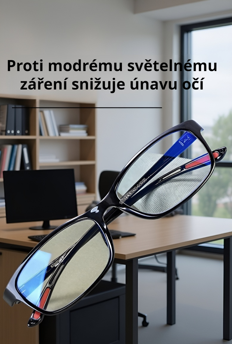 Elegantní design brýlí proti modrému světlu