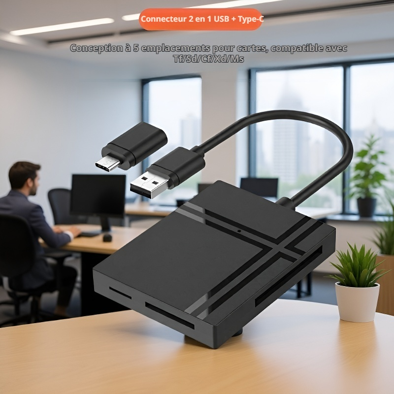 Lecteur de cartes 5-en-1