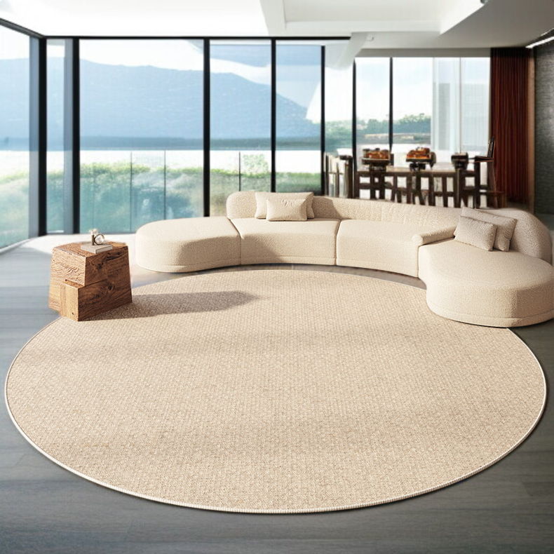 軽い高級寝室用ベッドサイドラグ 丸いループパイルソファ毛布 リビングルーム用カーペット ベッドルーム ベッドサイドラグ コーヒーテーブル カーペット