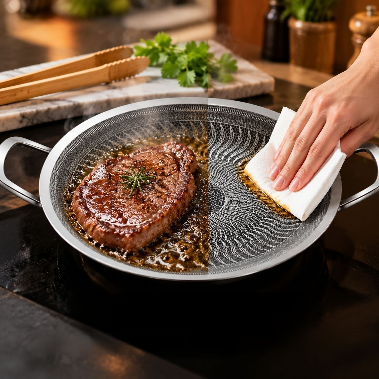 Sartén universal para cocina de inducción