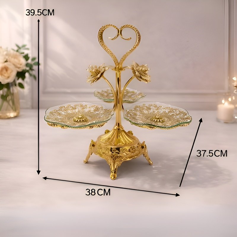 European and American Style Elite Round Fruit Bowl with Four Compartments