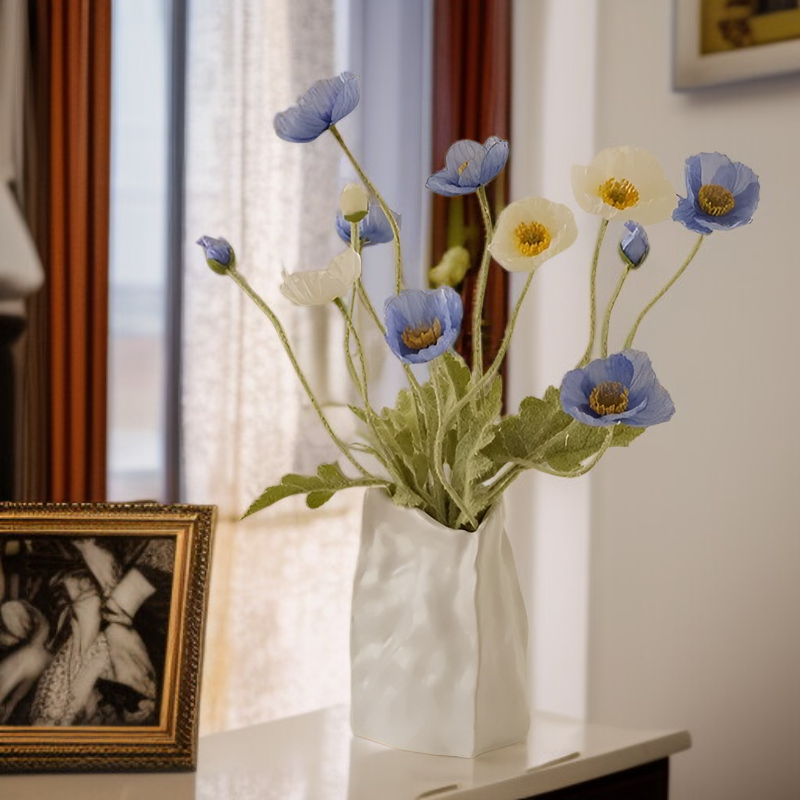  แจกันเซรามิกแตะมือพรีเมียมลายป๊อปปี้ [4]