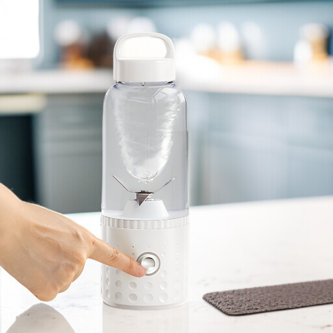 Mini exprimidor eléctrico portátil con vaso, exprimidor de frutas automático para el hogar