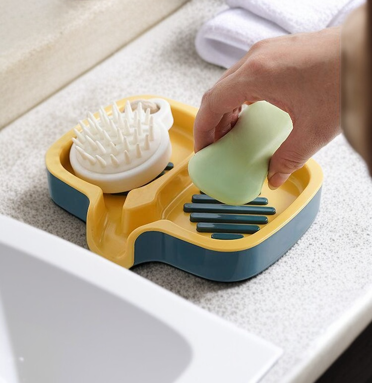 高品質雙層瀝水皂盒