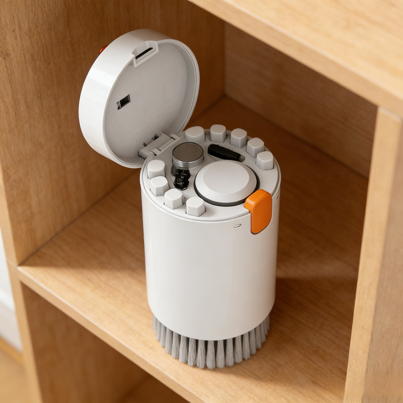 ชุดอุปกรณ์ทำความสะอาดและฆ่าเชื้อ 3-in-1 สำหรับหูฟัง โทรศัพท์ และคีย์บอร์ด