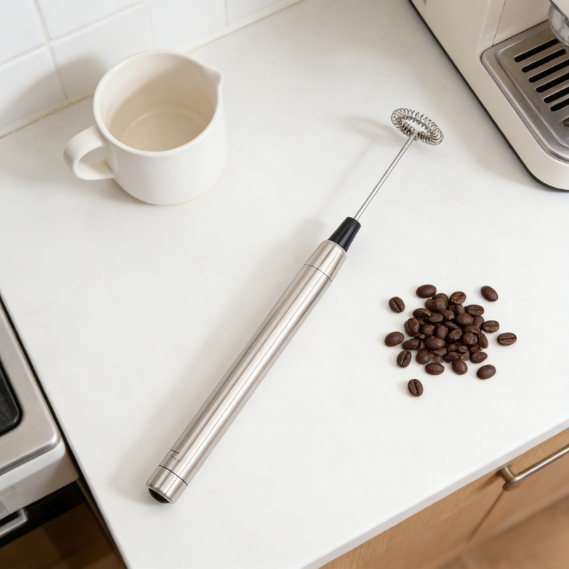 Mini Handheld Electric Milk Frother, Coffee Mixer, Egg Stirrer with Stand