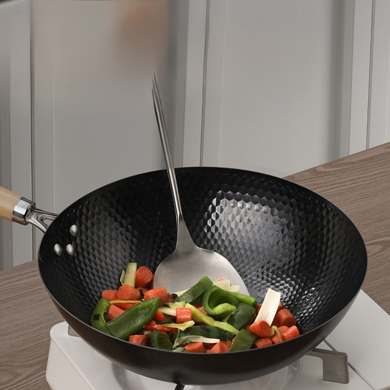 가정용 숙철 무코팅 볶음냄비 전통 가마냄비 무접착 후라이팬 후라이팬 무코팅 가마냄비 레인지