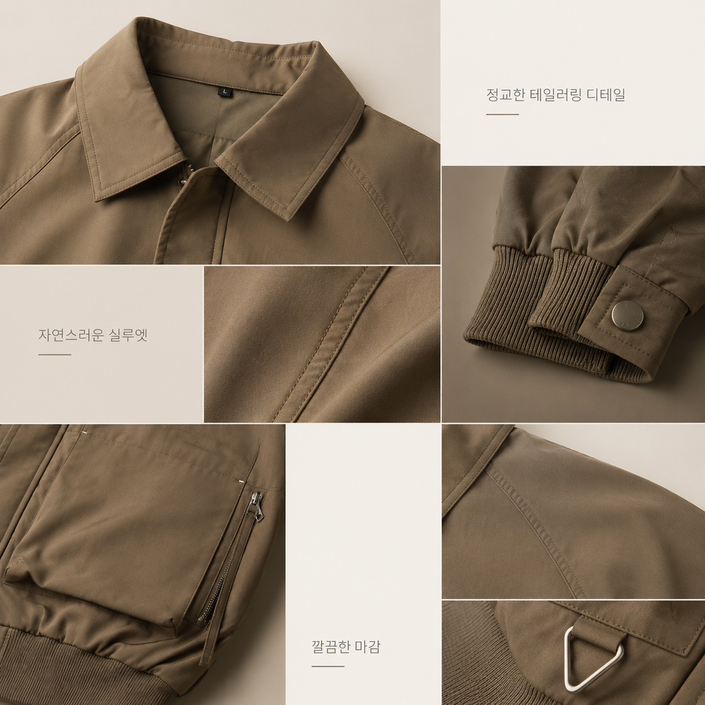 남성 캐주얼 루즈핏 한국 스타일 숏 재킷
