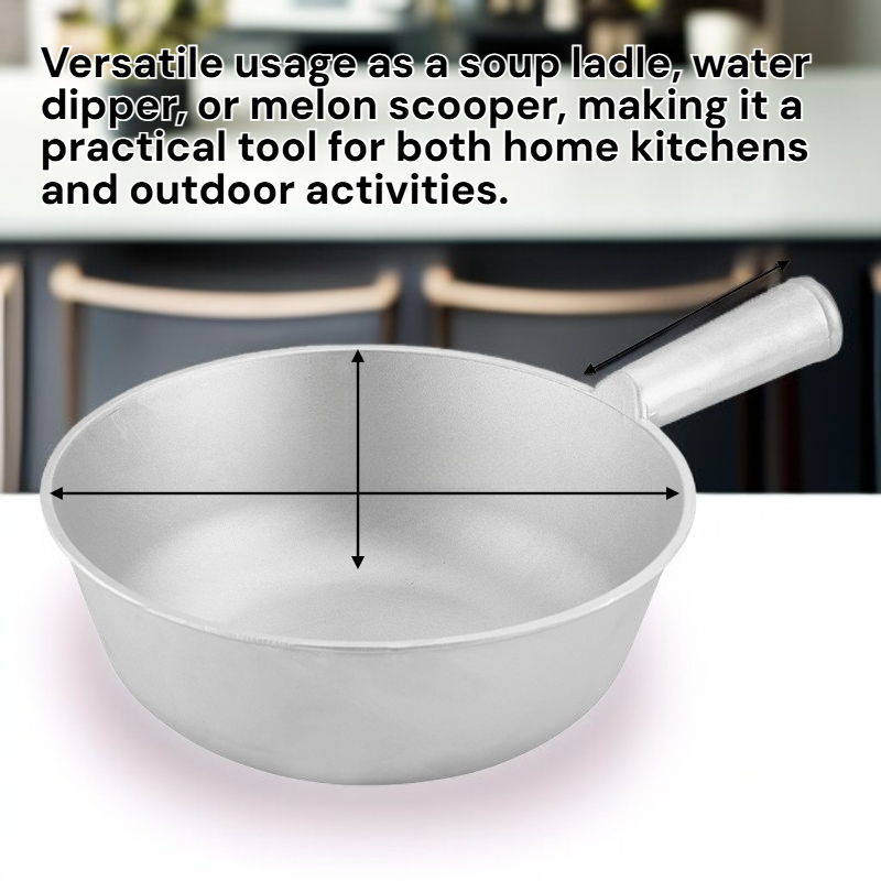 Traditional Aluminum Melon Ladle Water Scoop