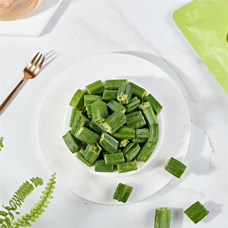 40g dried vegetable snack, dehydrated fruit and vegetable crisps, okra chips