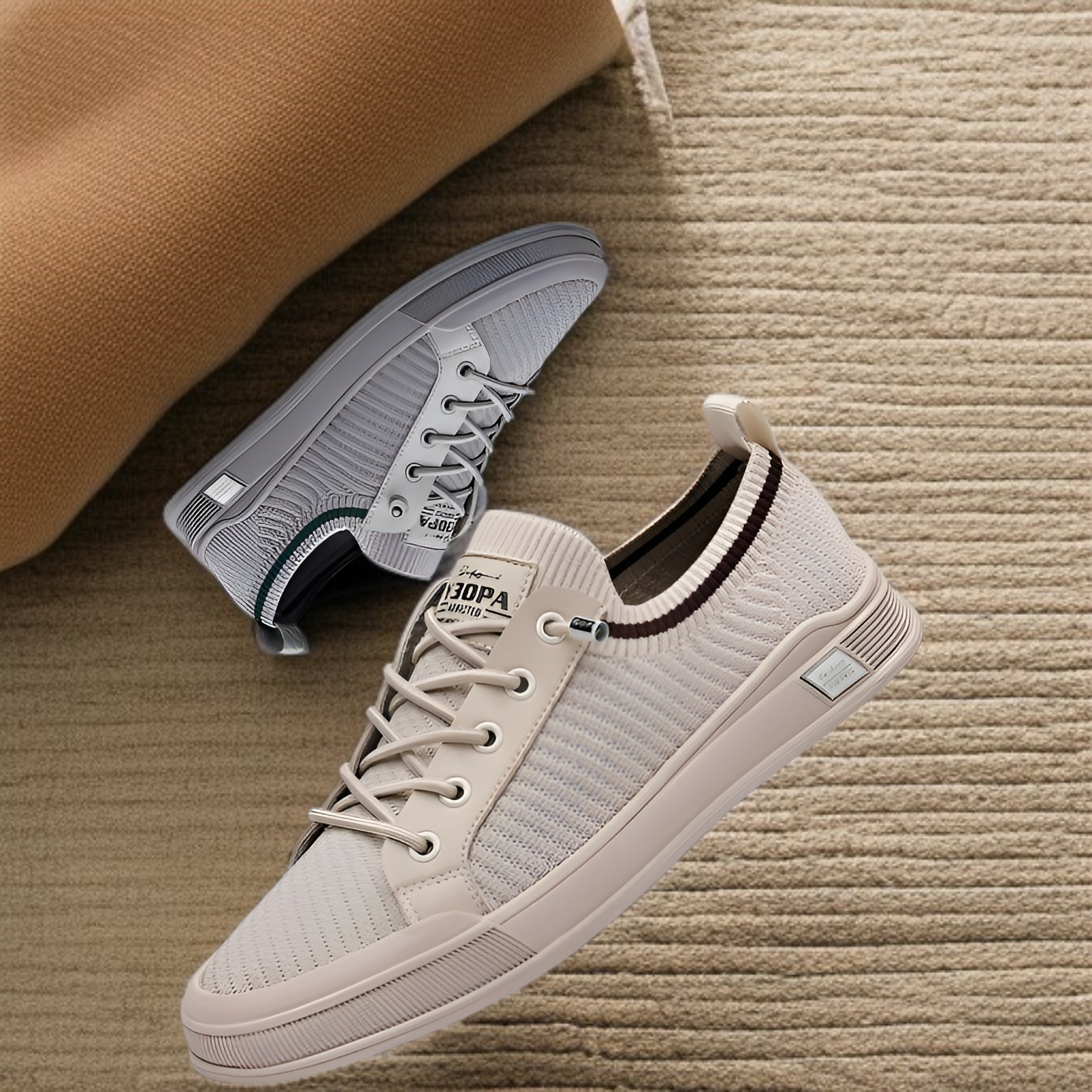 新しいメンズカジュアルシューズ、通気性メッシュスポーツシューズ、薄型スリッポン、万能学生シューズ、メンズシューズ