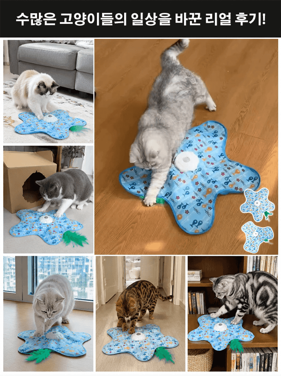 스트레스 해소 자동 회전 전동 고양이 장난감