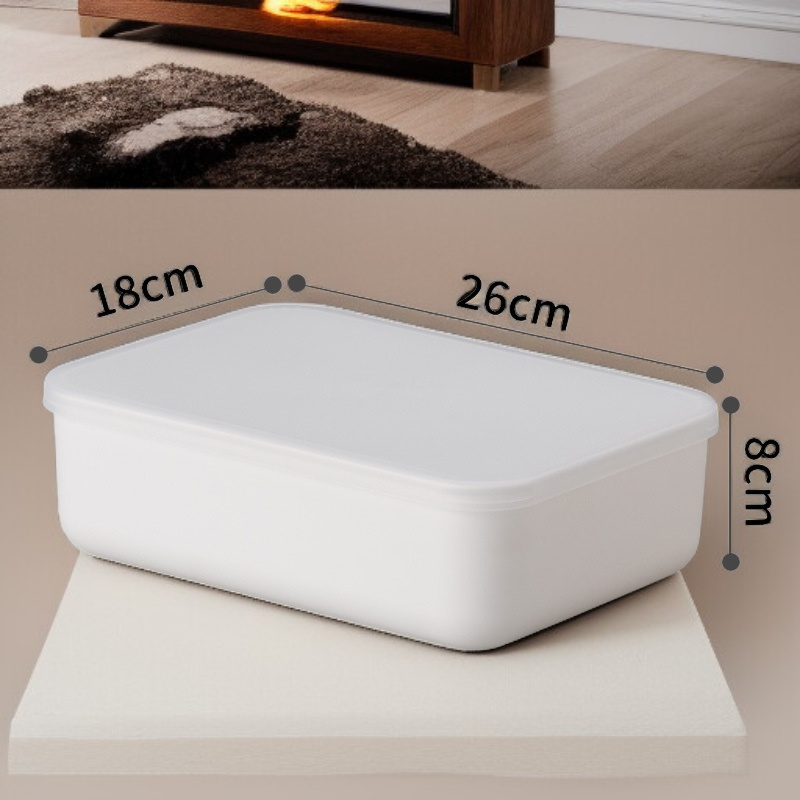 Changsinn Living Blanc Kompakte Aufbewahrungsbox 24L, 3er-Set