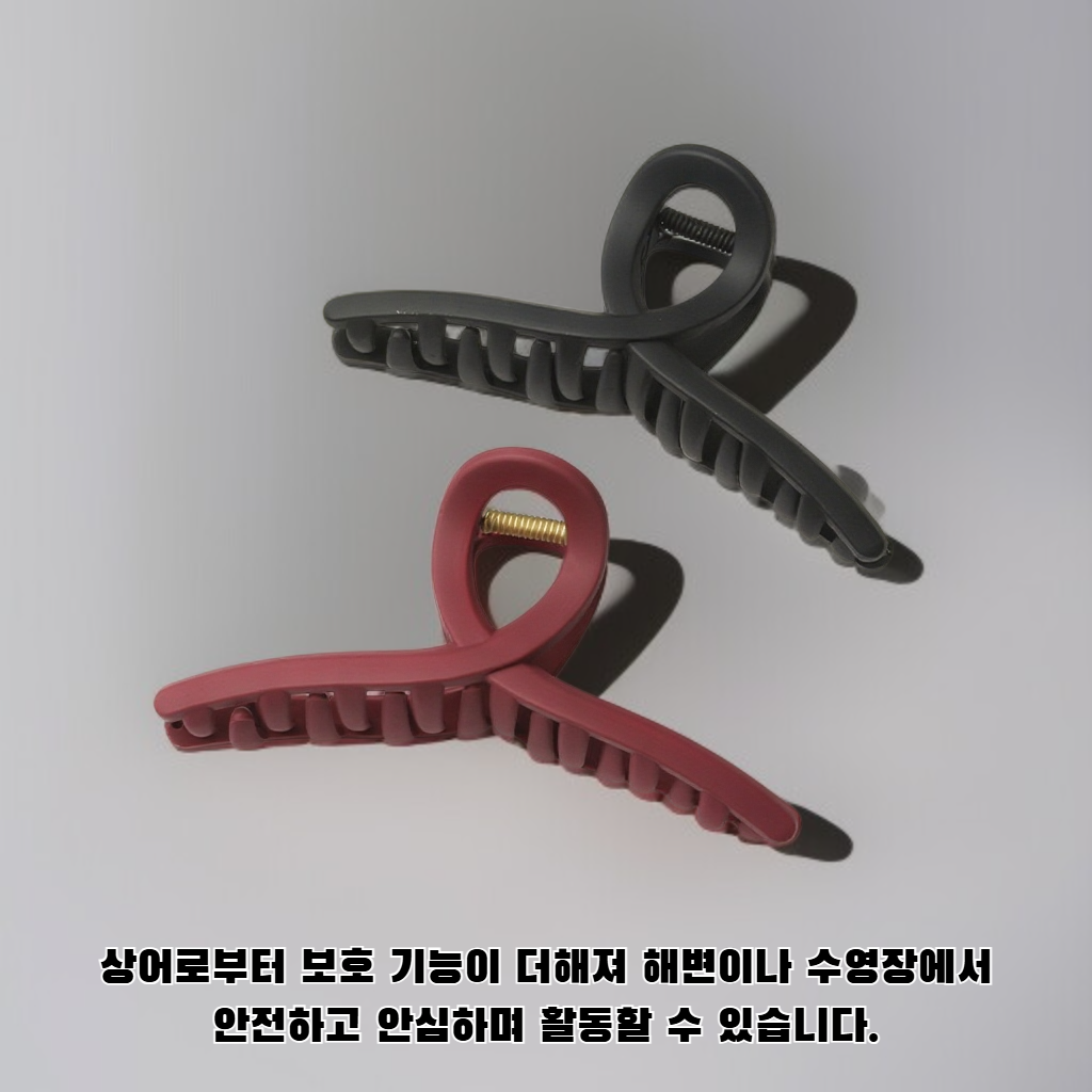 가볍고 편안한 실리콘 헤어핀 착용 샷