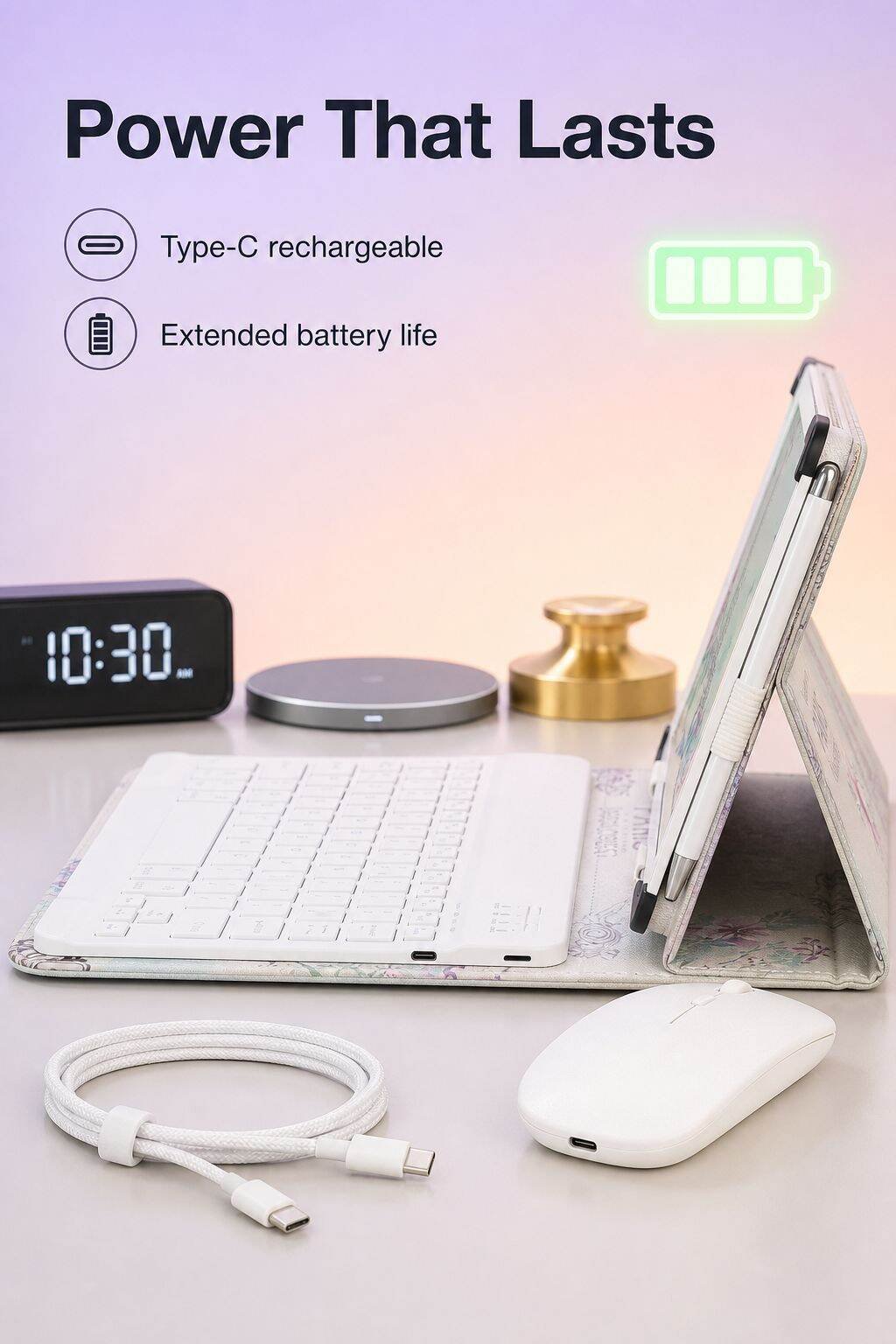 Universal Bluetooth Keyboard and Mouse Set for Phones and Tablets