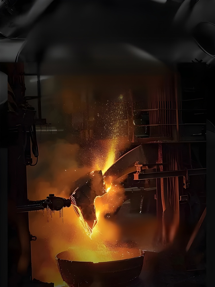 Cacerola de hierro fundido con textura martillada