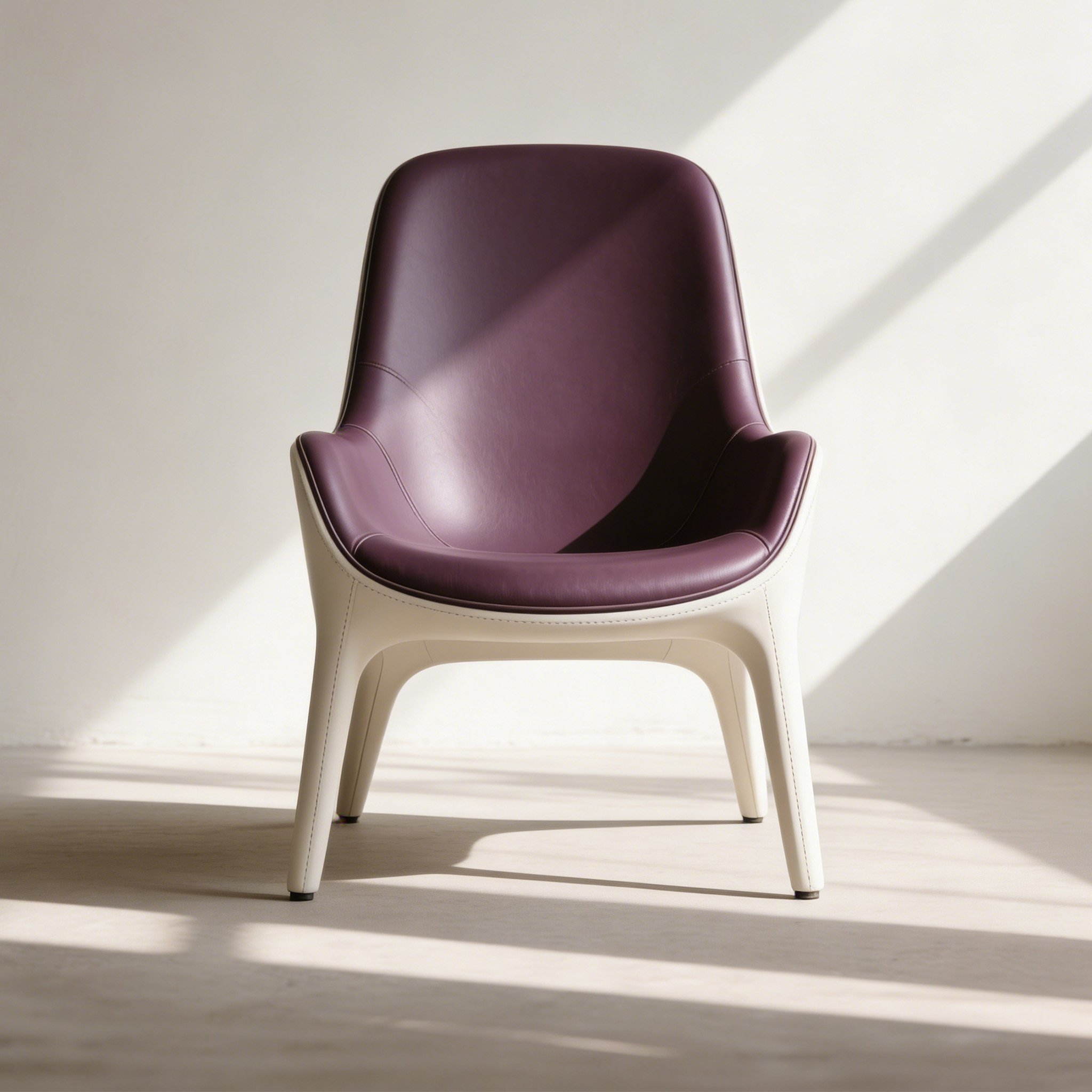 レザーミニマルチェア