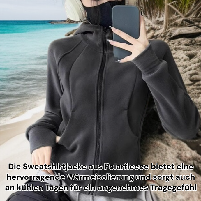 Sweatshirtjacke aus Polarfleece