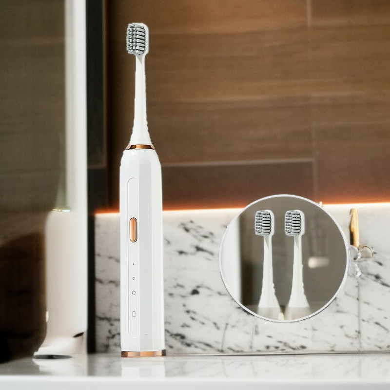 방수 USB 충전 듀폰모 전동 칫솔, 성인 커플용