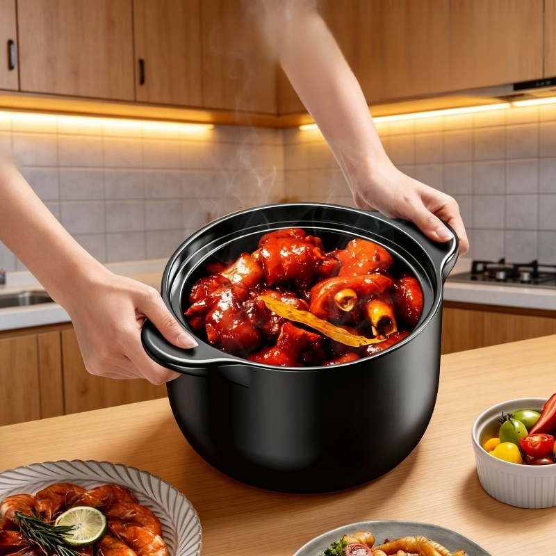 Odporny na wysoką temperaturę garnek gliniany do wypalania na sucho