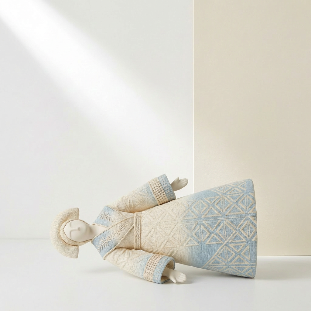 Muñeca decorativa artesanal de tela