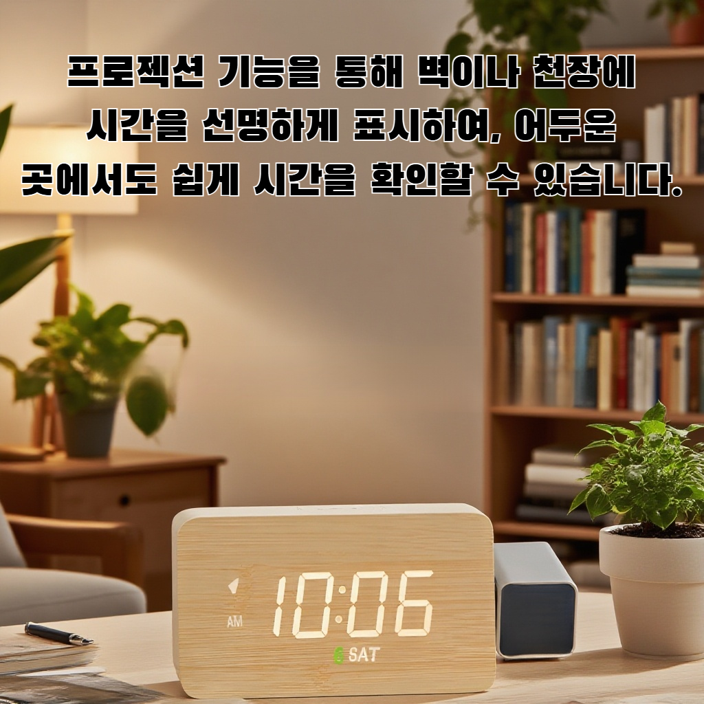 새로운 나무 시계 나무 프로젝션 시계