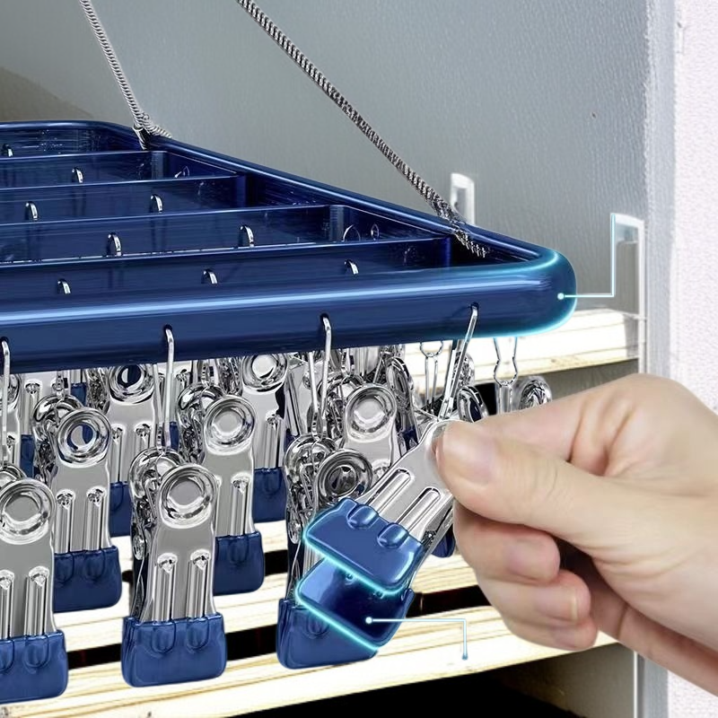 소형 가정용 알루미늄 방수 강력 건조대 다용도 빨래집게 녹걸이