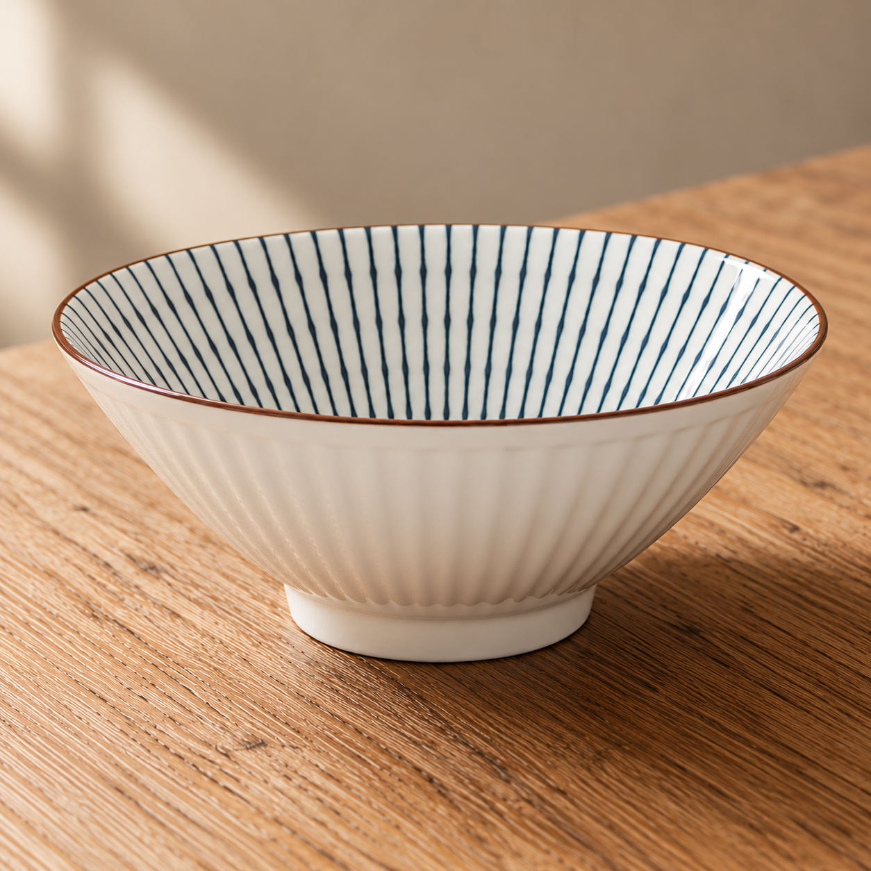 Large ceramic bowl perfect for rice and noodles