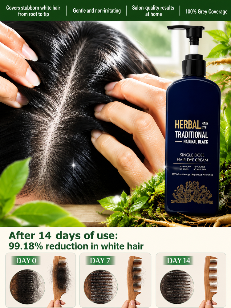 【Healthy and Harmless】Plant Extract Single-Agent Hair Dye for Gray Coverage