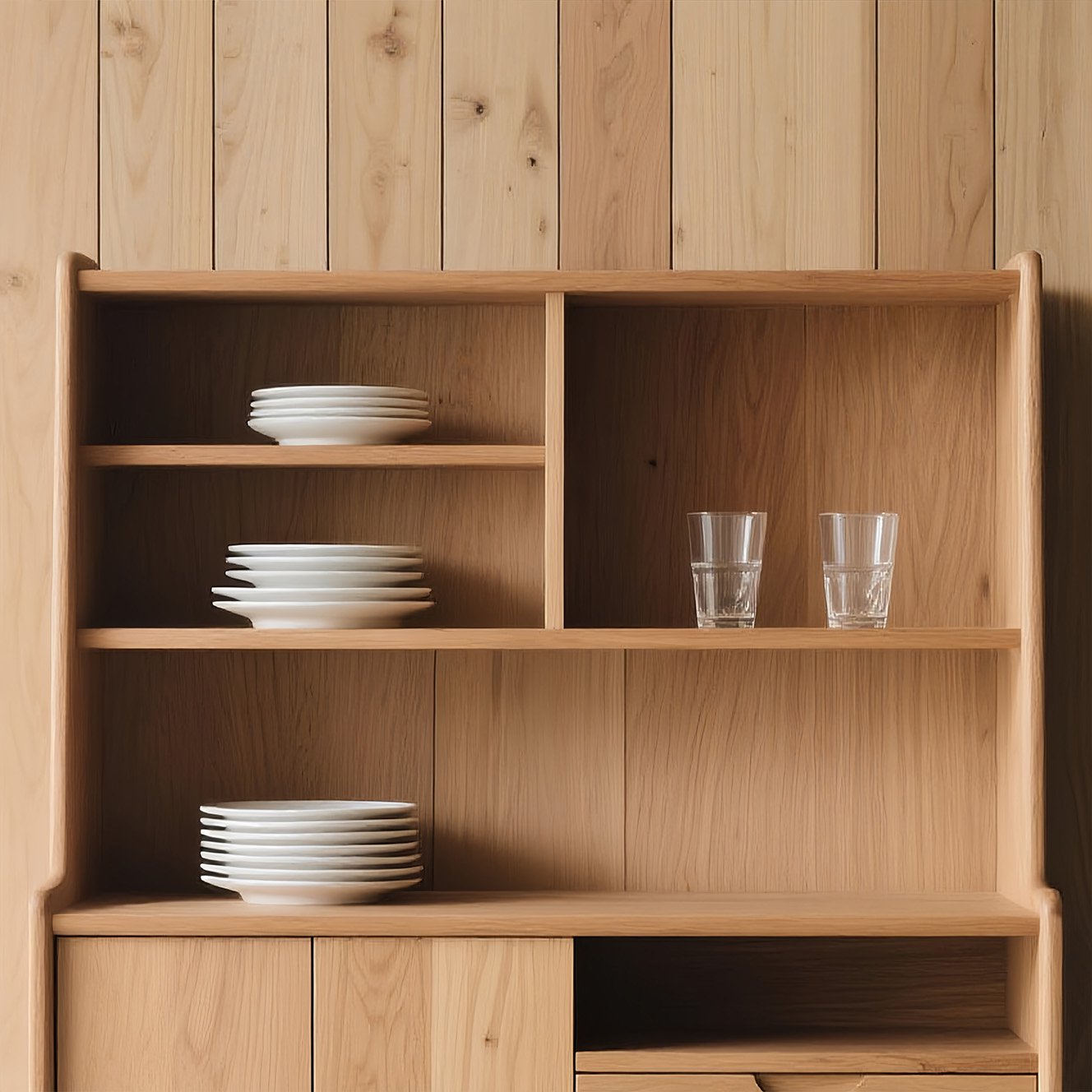 無垢材収納キャビネット