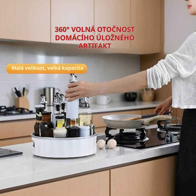  Kuchyňský otočný úložný stojan 