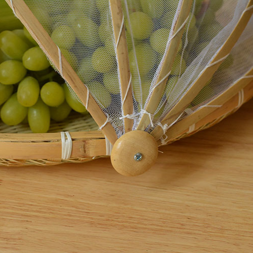 メッシュ付き竹かご