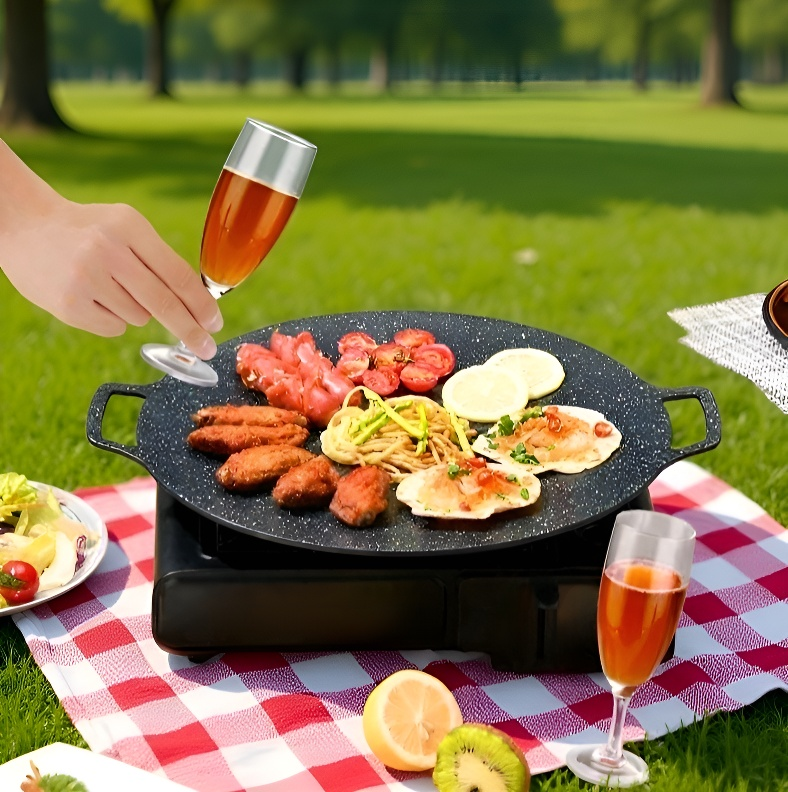 家族で囲む韓国風バーベキューパーティー