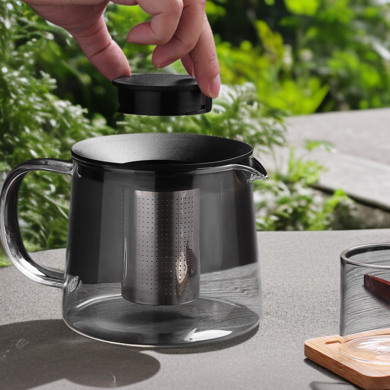 유리 티포트 주전자 세트