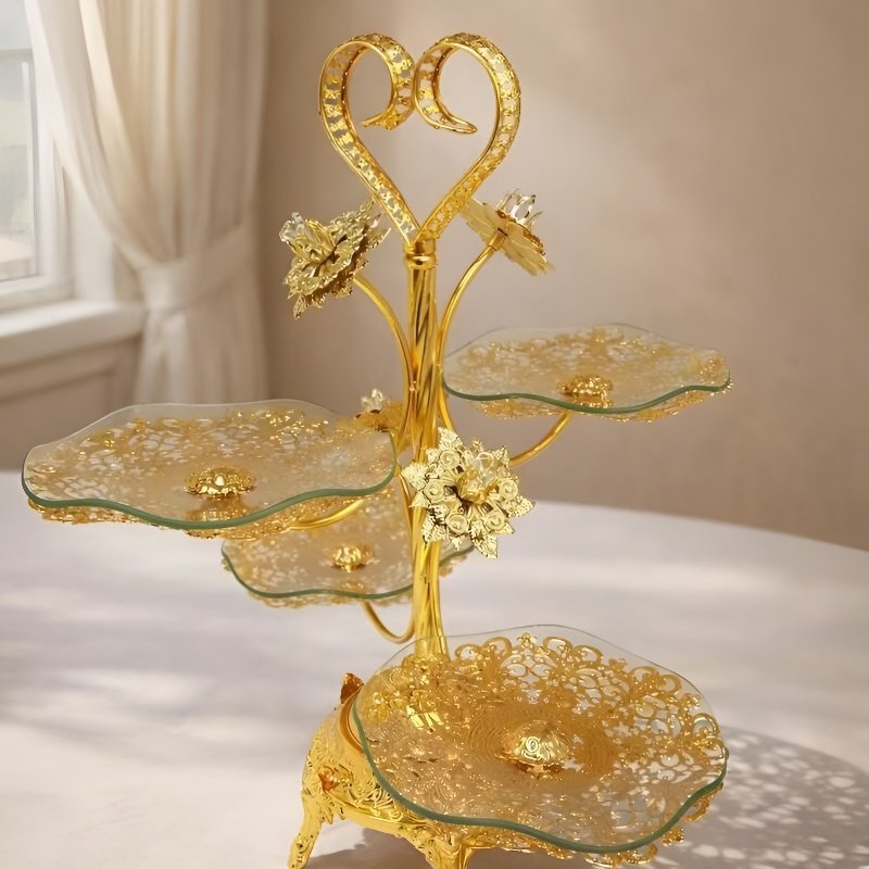 European and American Style Elite Round Fruit Bowl with Four Compartments