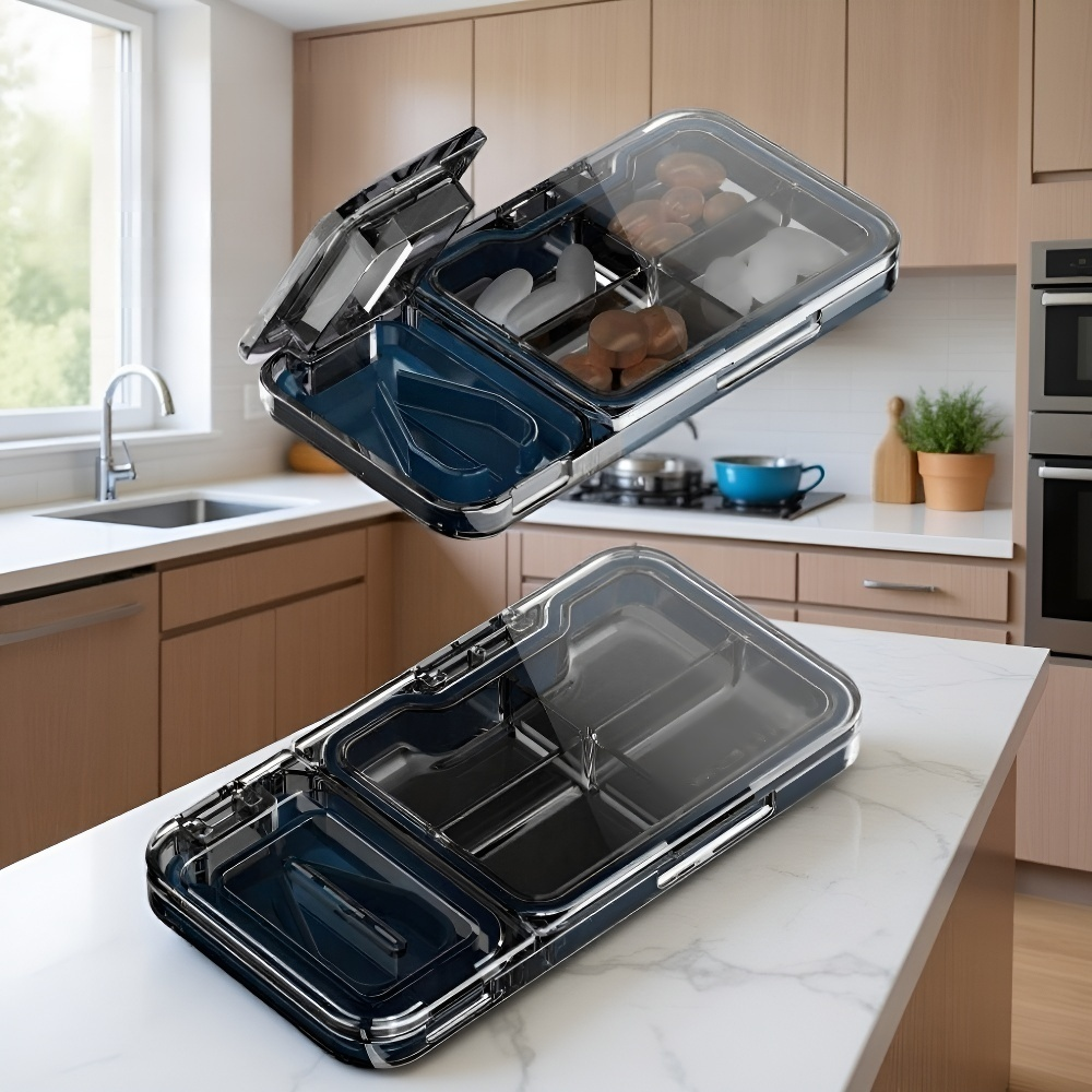 위생적으로 분리된 정제 보관함