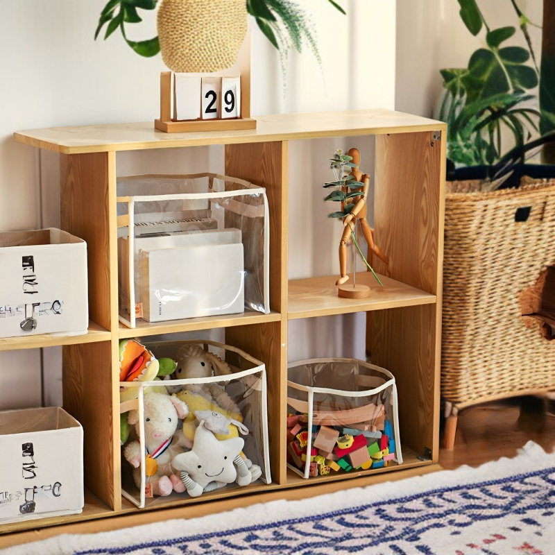 대용량 투명 수납 바구니 장난감 간식 잡동사니 수납 바구니 휴대용 대용량 수납 바구니