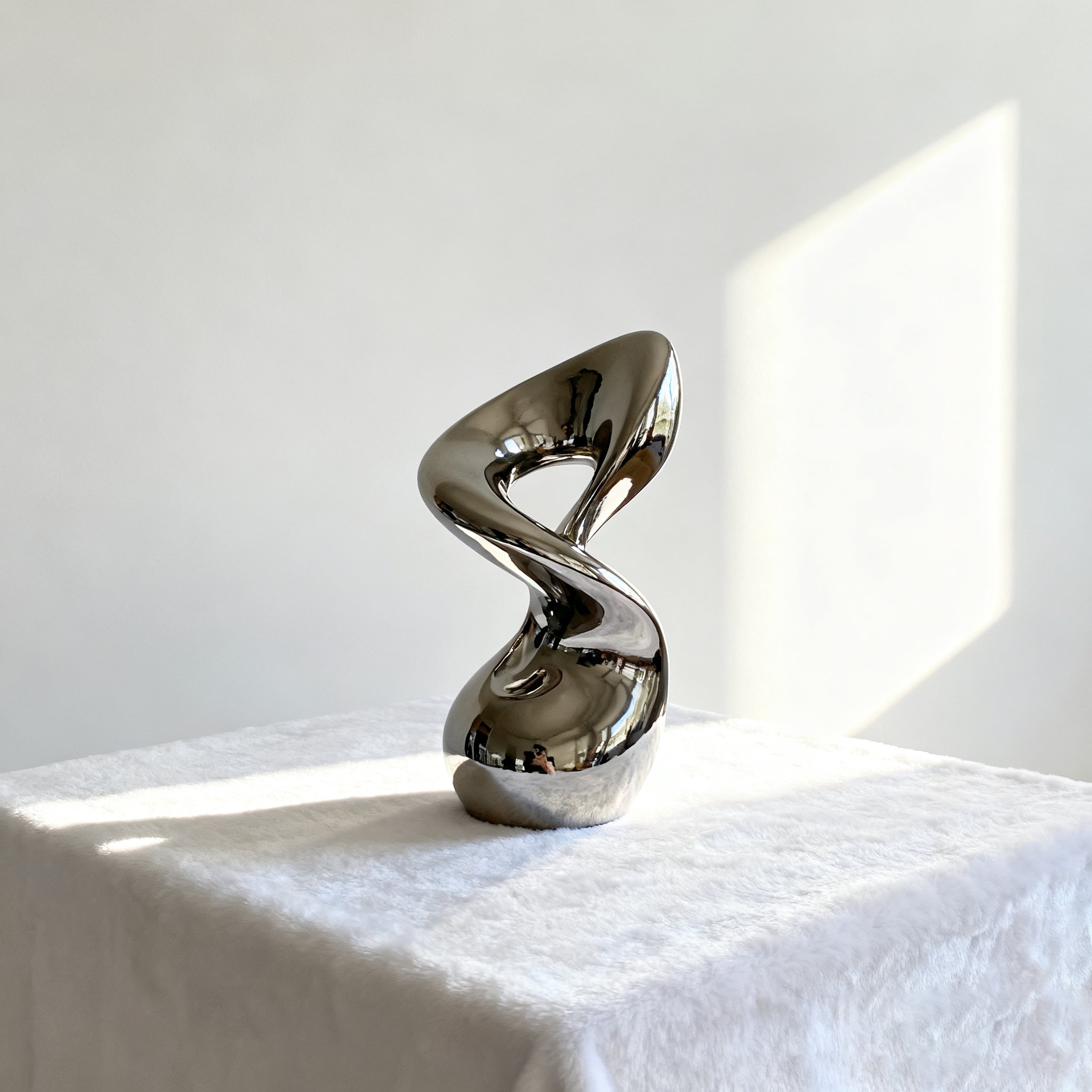 Escultura decorativa de acero inoxidable