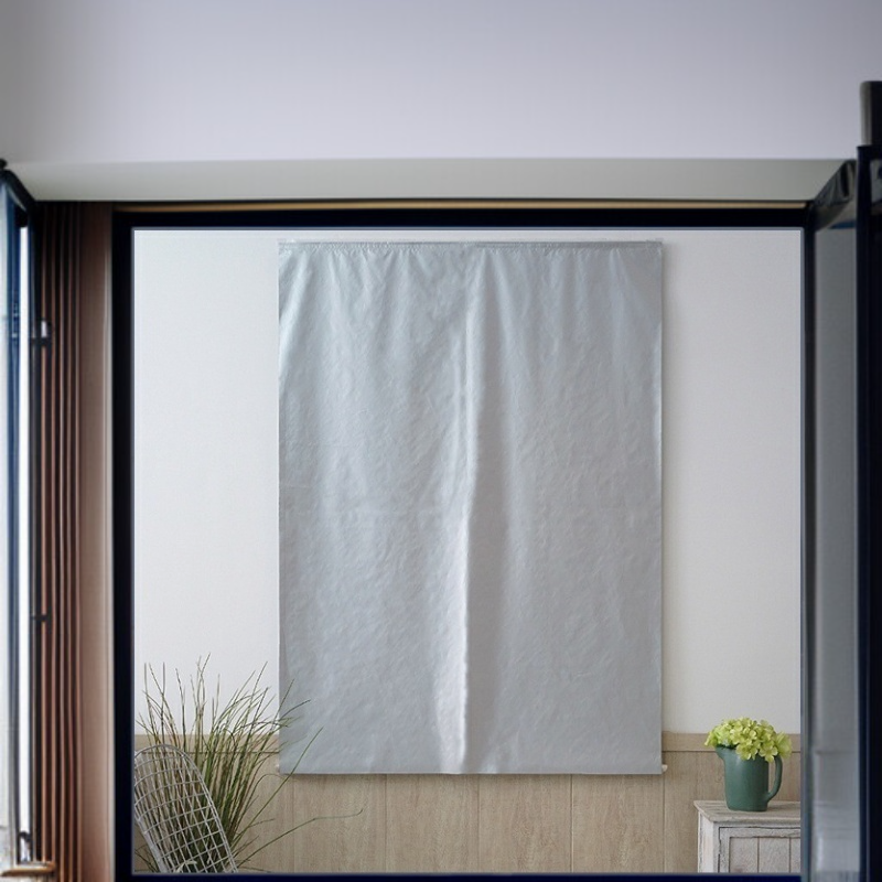 完成品の自己接着遮光カーテン レンタルルーム 寝室 厚手 フローティングウィンドウ 寝室 カーテン ノーパンチ遮光ファブリックカーテン