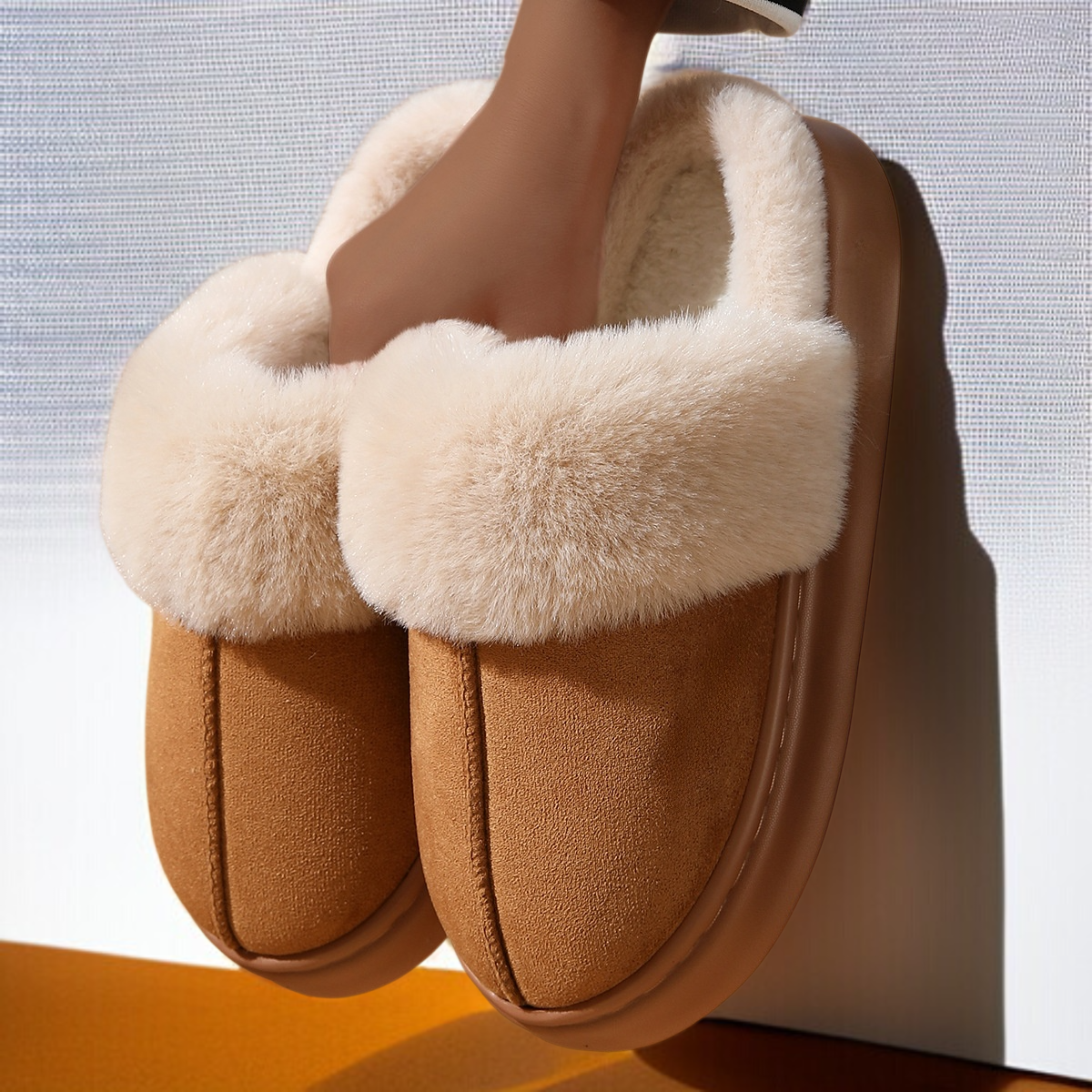 รองเท้าแตะผ้าฝ้ายหนา ใส่ในบ้านและนอกบ้าน