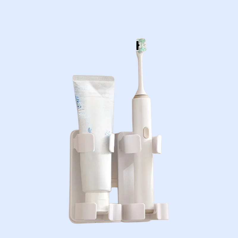 헤어 스타일링 도구를 정리한 선반