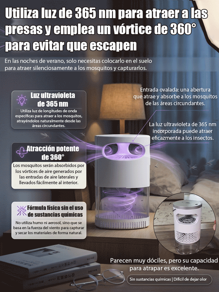 Lámpara antimosquitos para ahuyentar mosquitos
